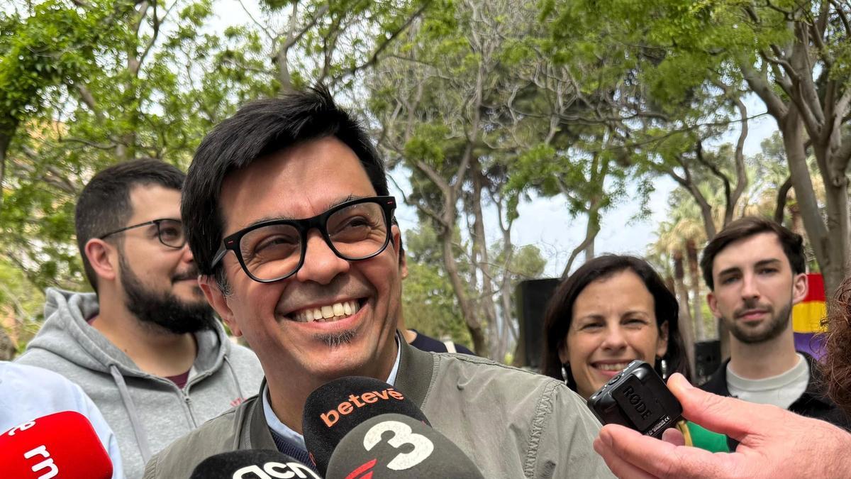 El portavoz de los Comuns en el Congreso, Gerardo Pisarello, este domingo en Barcelona.