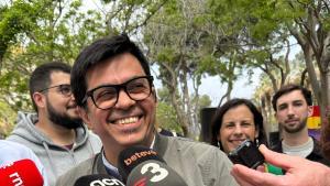 El portavoz de los Comuns en el Congreso, Gerardo Pisarello, este domingo en Barcelona.
