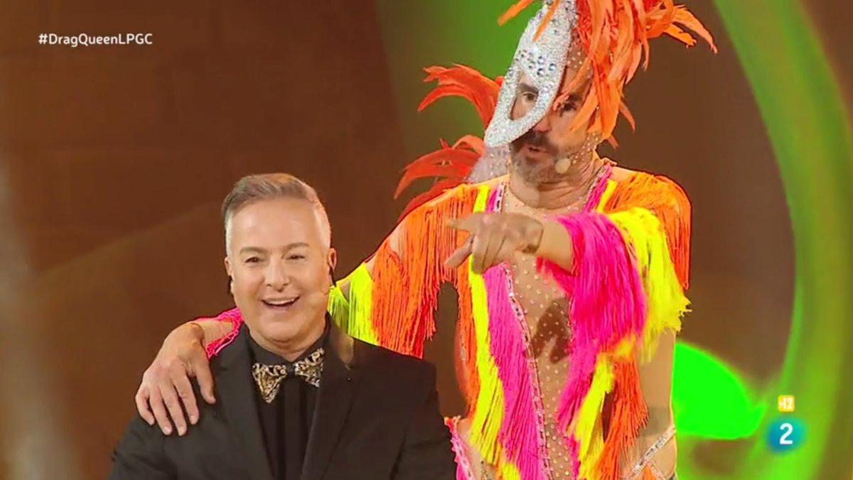 Roberto Herrera y Santi Millán en la gala Drag del carnaval de Las Palmas
