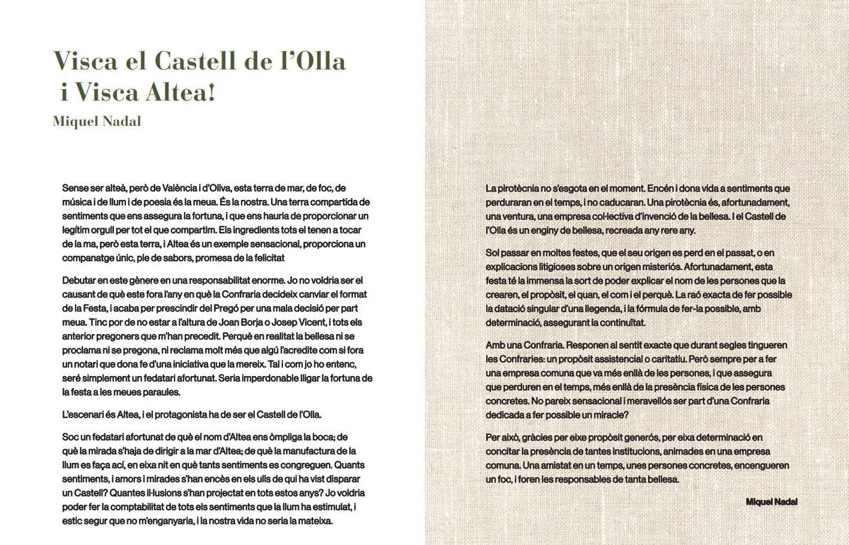 El pregón corrió a cargo del escritor y gestor cultural Miquel Nadal