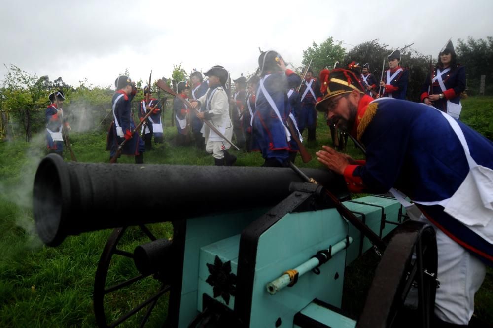 La lluvia no amilanó a los combatientes valgueses, que avasallaron a las tropas francesas hasta su rendición.