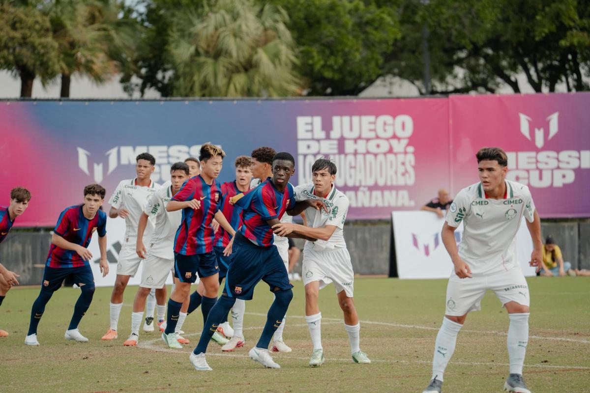 Partido entre Palmeiras y Barcelona