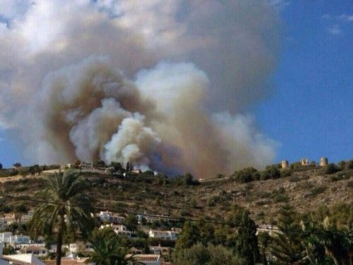 Incendio forestal en Xàbia