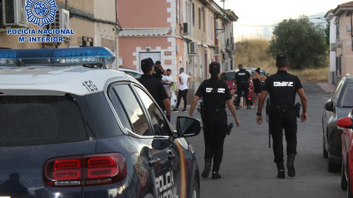 Despliegue policial en Alcantarilla