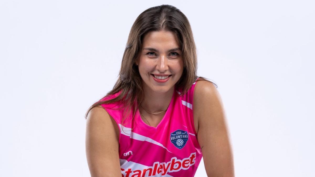 Justyna Lukasik, en su etapa en el CSO Voluntari.