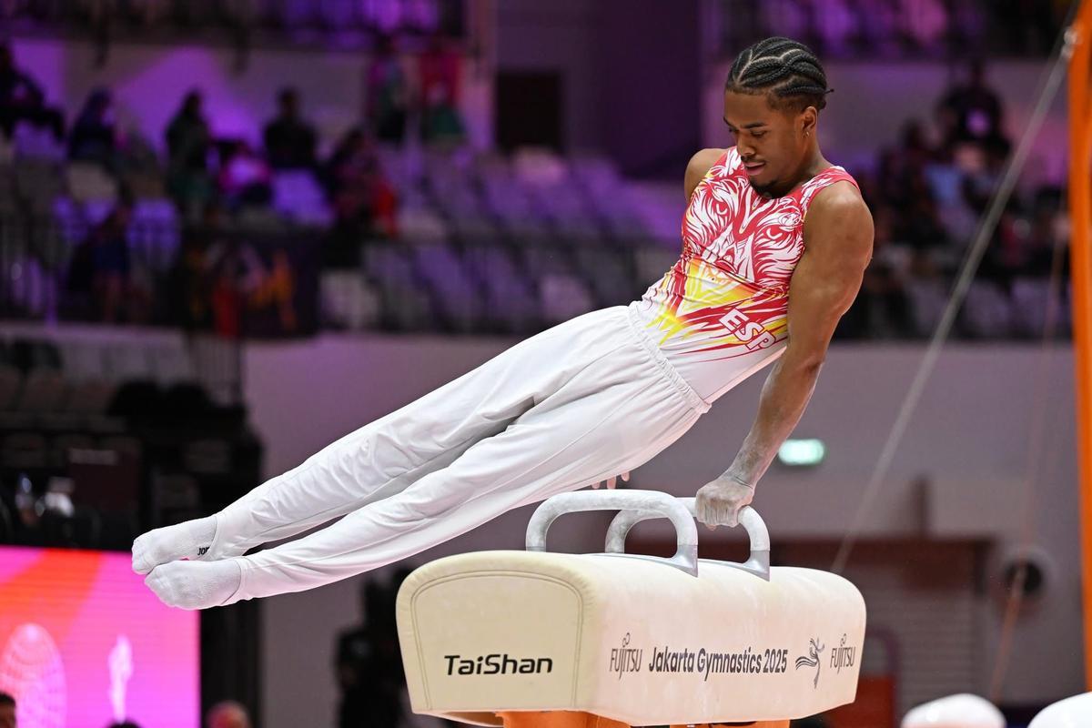 Thierno Diallo, durante el Campeonato Mundial de Gimnasia Artística de 2025 celebrado en Yakarta (Indonesia).