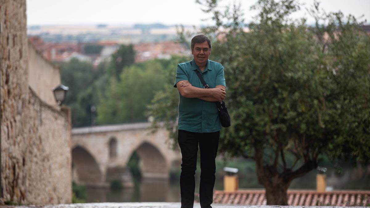 El músico zamorano en un mirador de la capital.