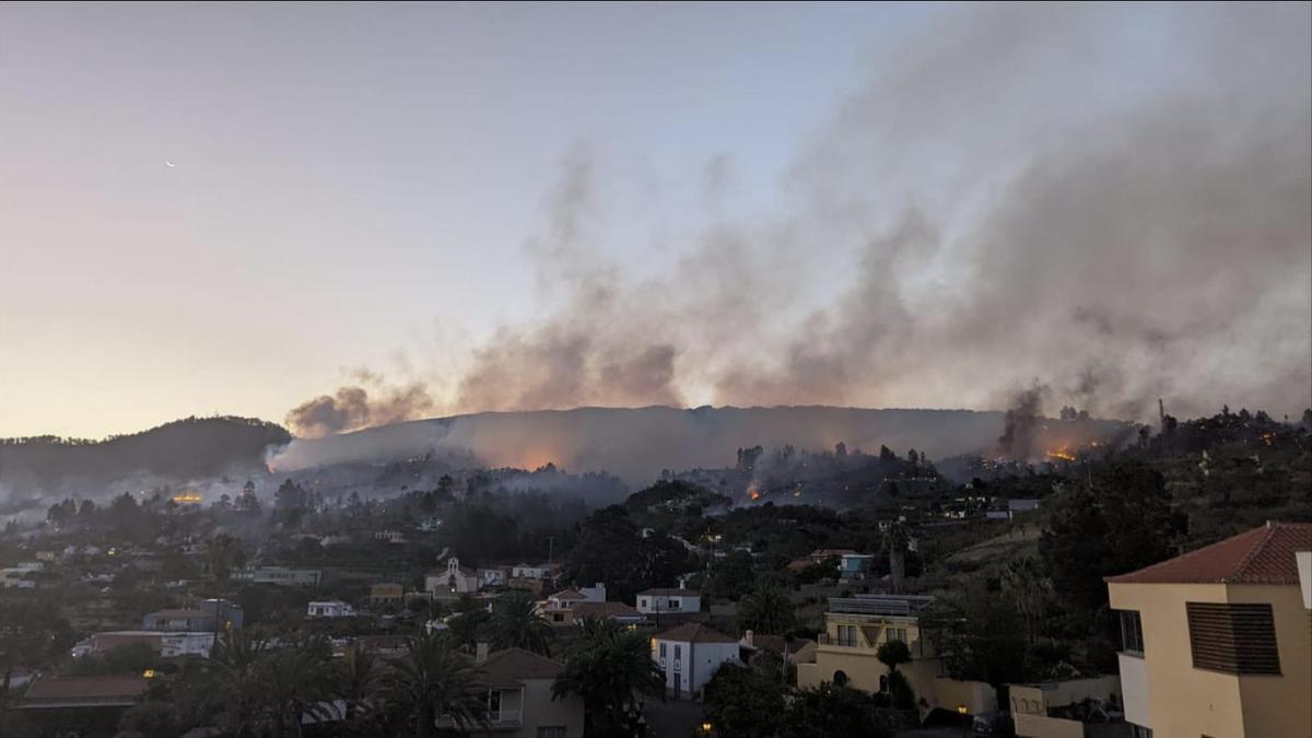 Imagen de archivo de un incendio en La Palma