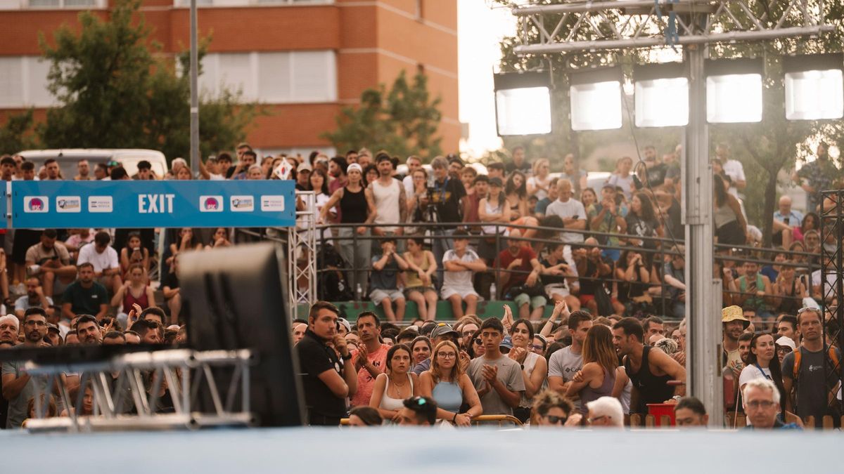 Ambiente de tensión en la final de la Copa del Mundo de Escalada en Madrid.