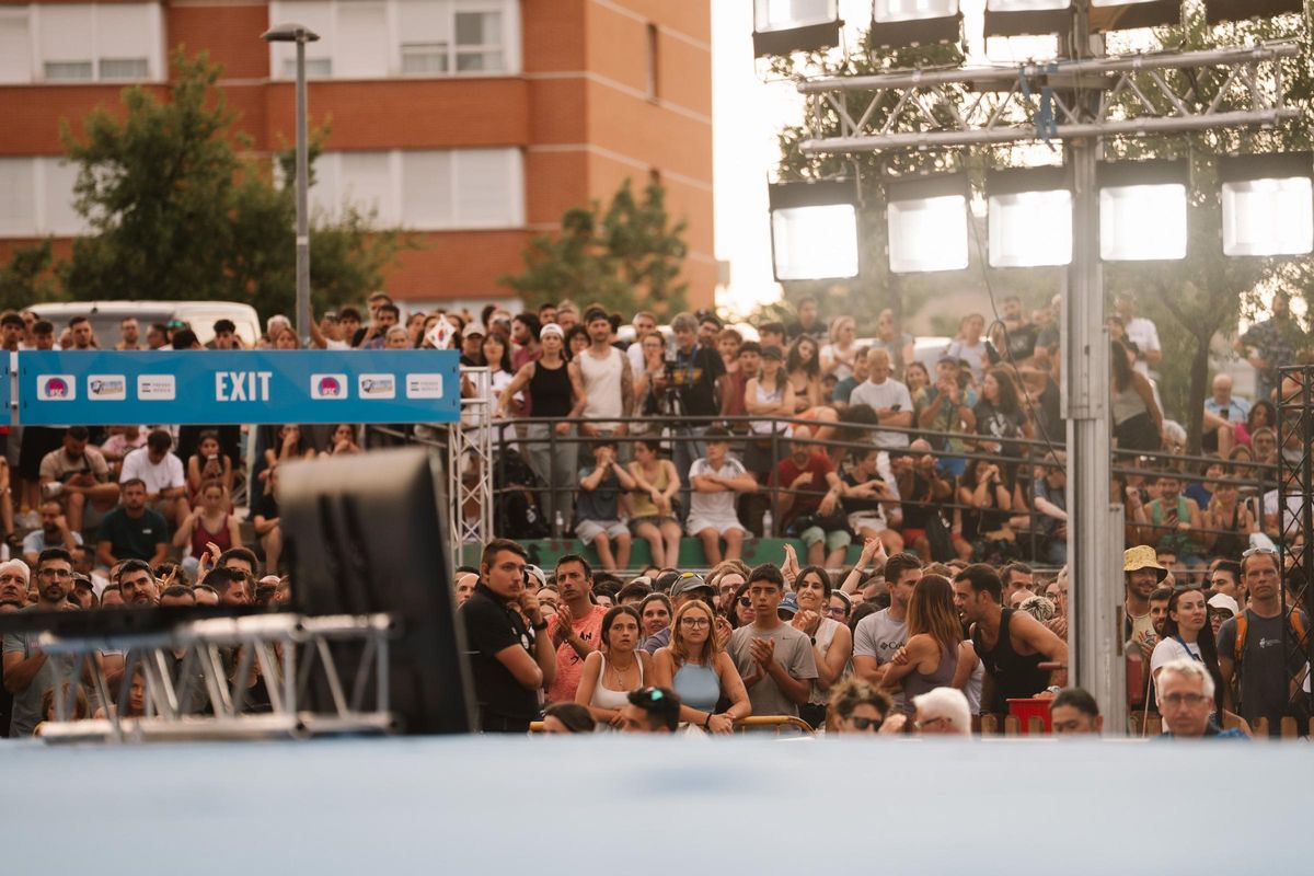 Ambiente de tensión en la final de la Copa del Mundo de Escalada en Madrid.