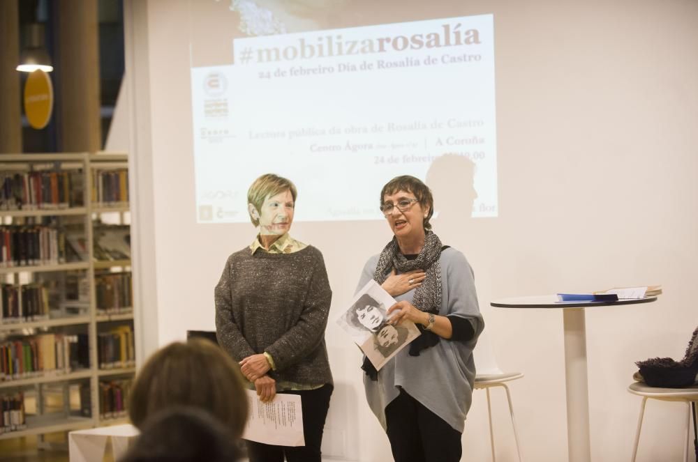 Lecturas de poemas e textos de Rosalía no centro Ágora