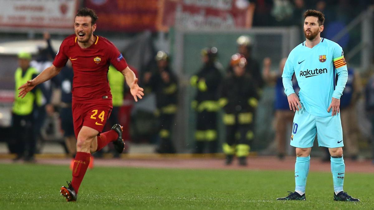 Messi contempla la alegría de Florenzi.