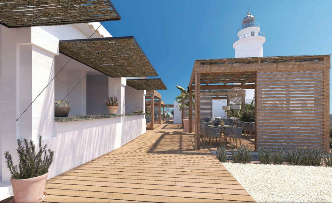 Así será el bar-restaurante del Faro de la Mola en Formentera