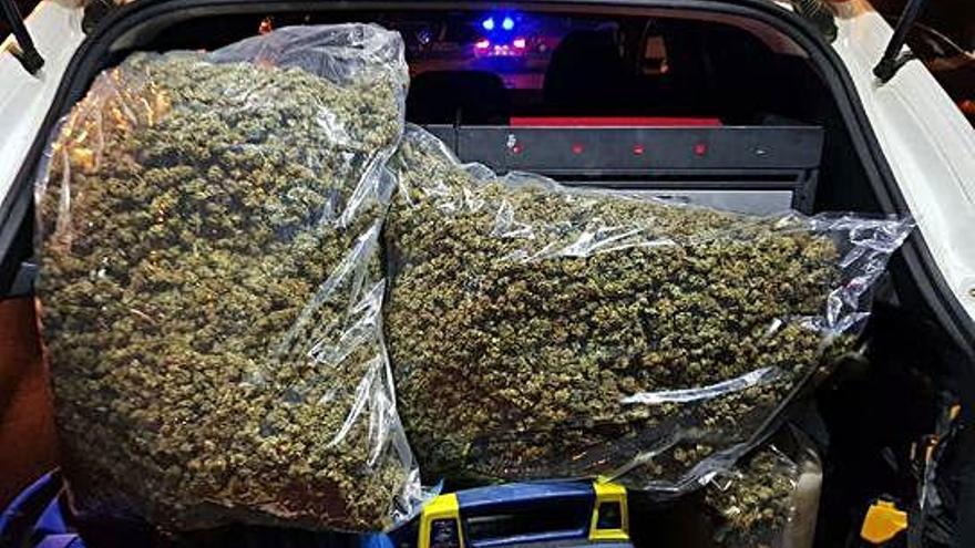 Un detingut a Palafrugell per vendre 7 quilos de marihuana