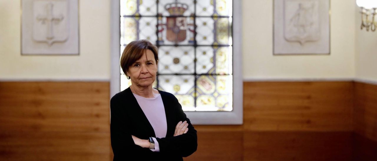 Carmen Moriyón, ayer, en la Casa Consistorial.