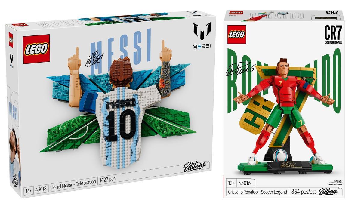 Las cajas de las figuras de Leo Messi y Cristiano en el Mundial