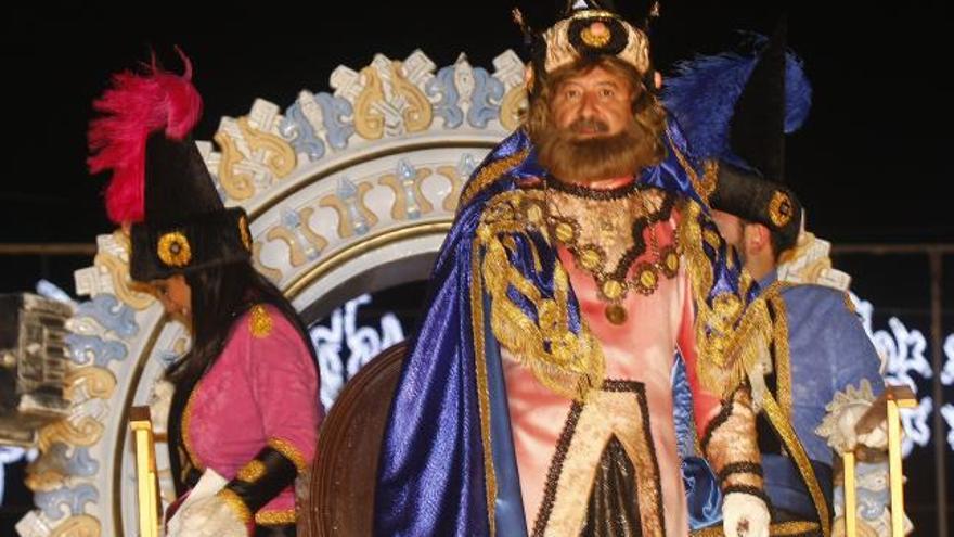 El Rey Gaspar en la cabalgata de Málaga.