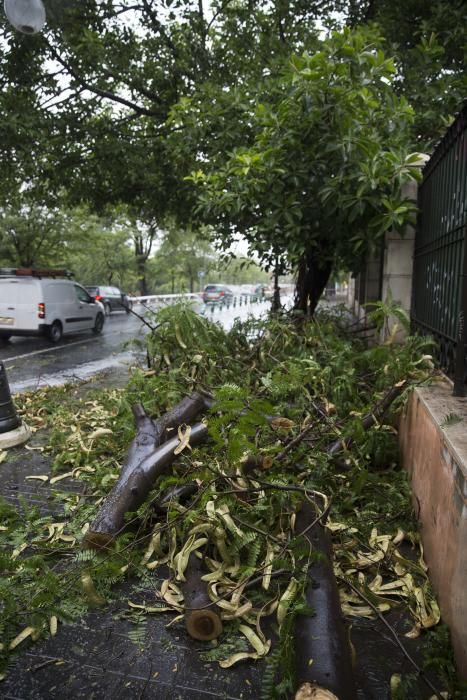 Llueve en la ciudad de Valencia