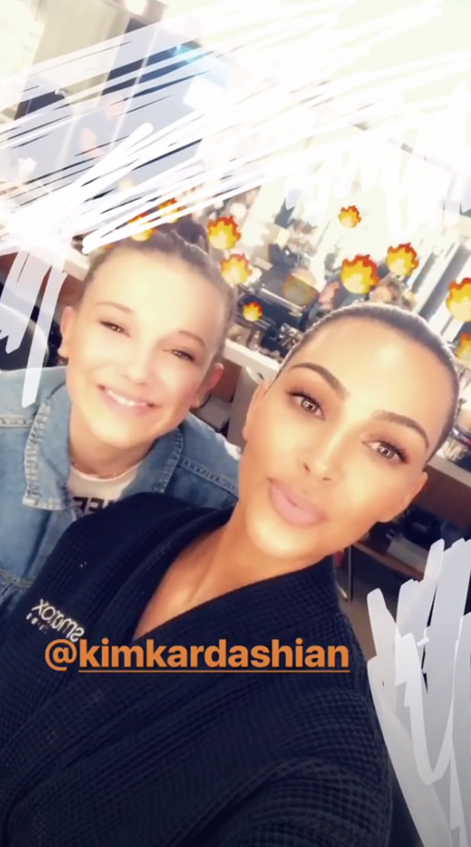 Selfie de Millie Bobby Brown y Kim Kardashian