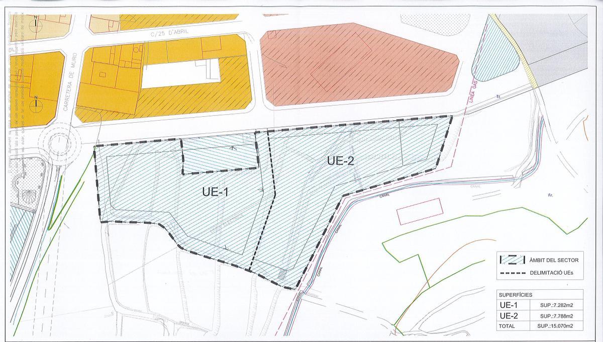 Terrenos sobre los que se construirá el Centro de Día de Castelló de Rugat.