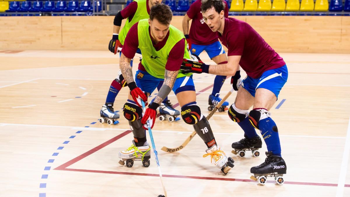 Imagen de un entrenamiento en el Palau