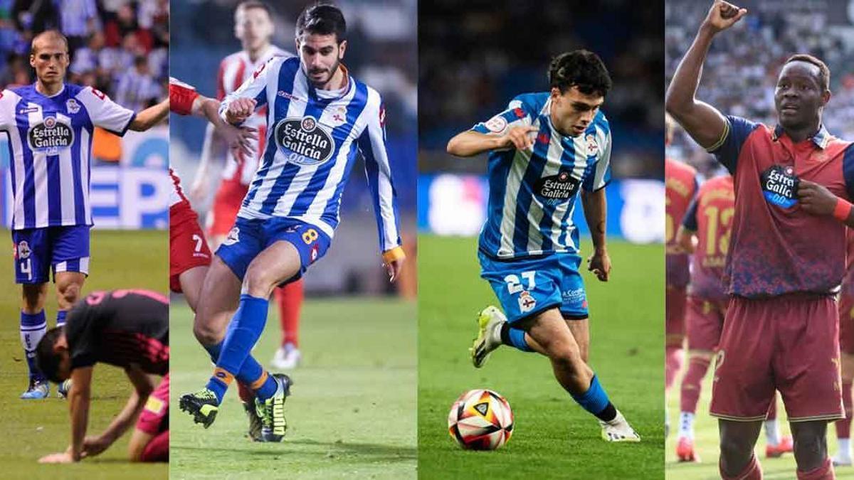 Älex Bergantiños, Pablo Insua, David Mella y Bil Nsongo