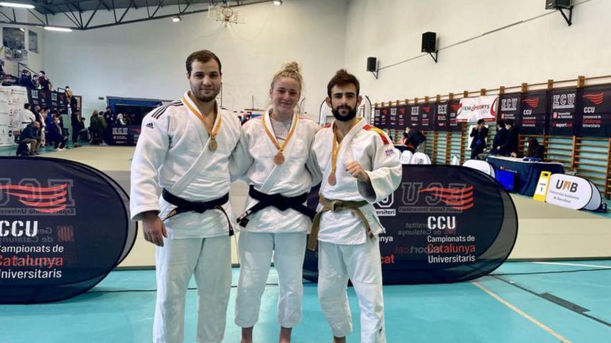 Tres medalles del Girona-Judo al Campionat Universitari