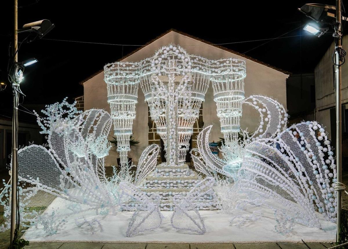 Una de las cruces de mayo de Añora premiadas en una edición anterior.