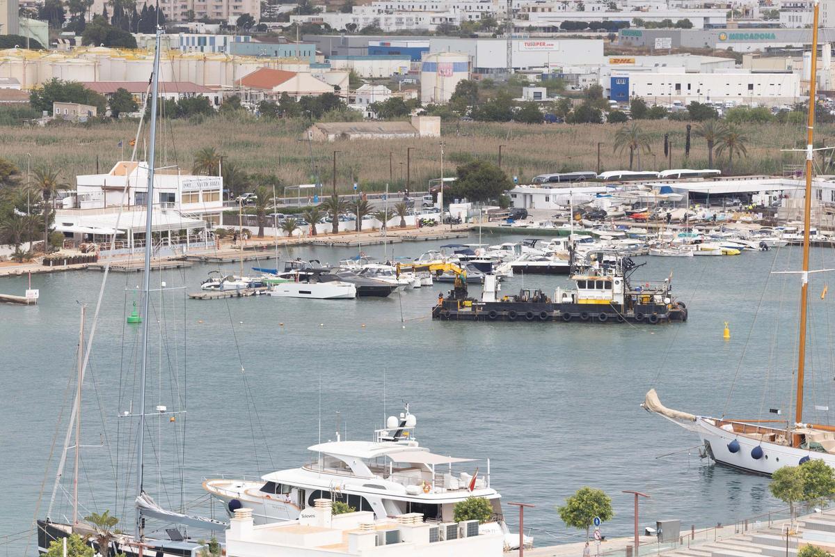 Comienzan los trabajos para el anclaje del dique de Port Nàutic