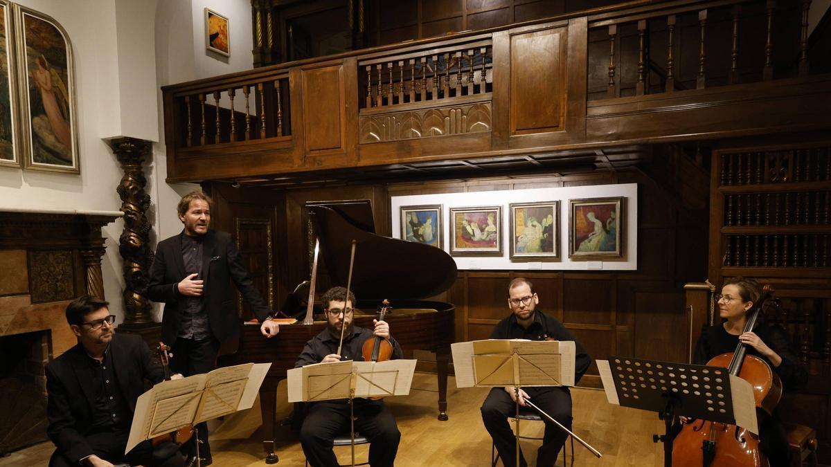 El "Ensemble 4.70", durante el concierto.