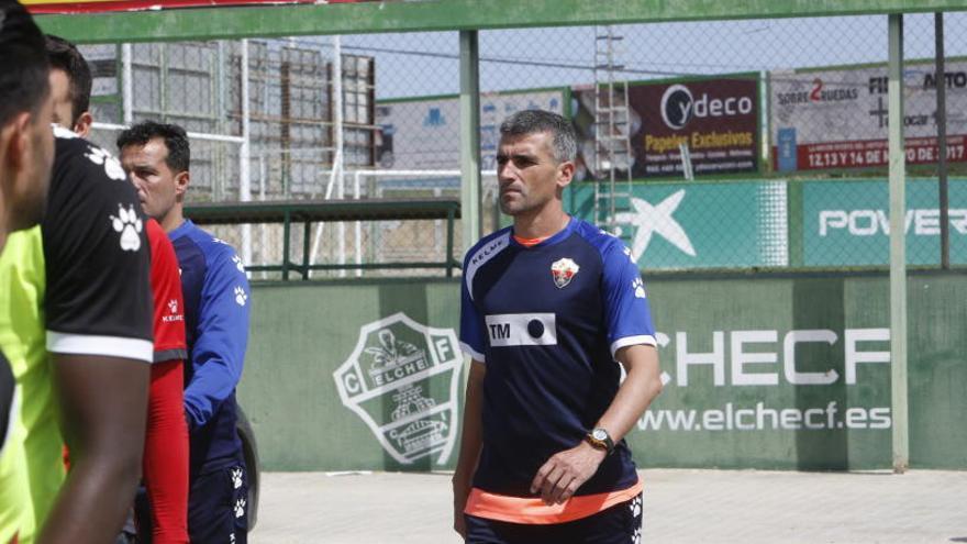 Vicente Parras, esta mañana después del último entrenamiento