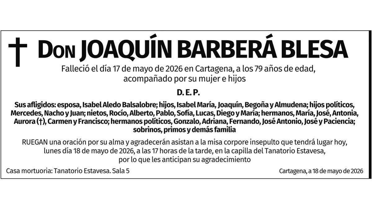 D. Joaquín Barberá Blesa