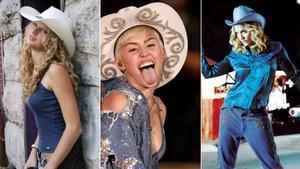 Taylor Swift, Miley Cyrus y Madonna en sus momentos más country.
