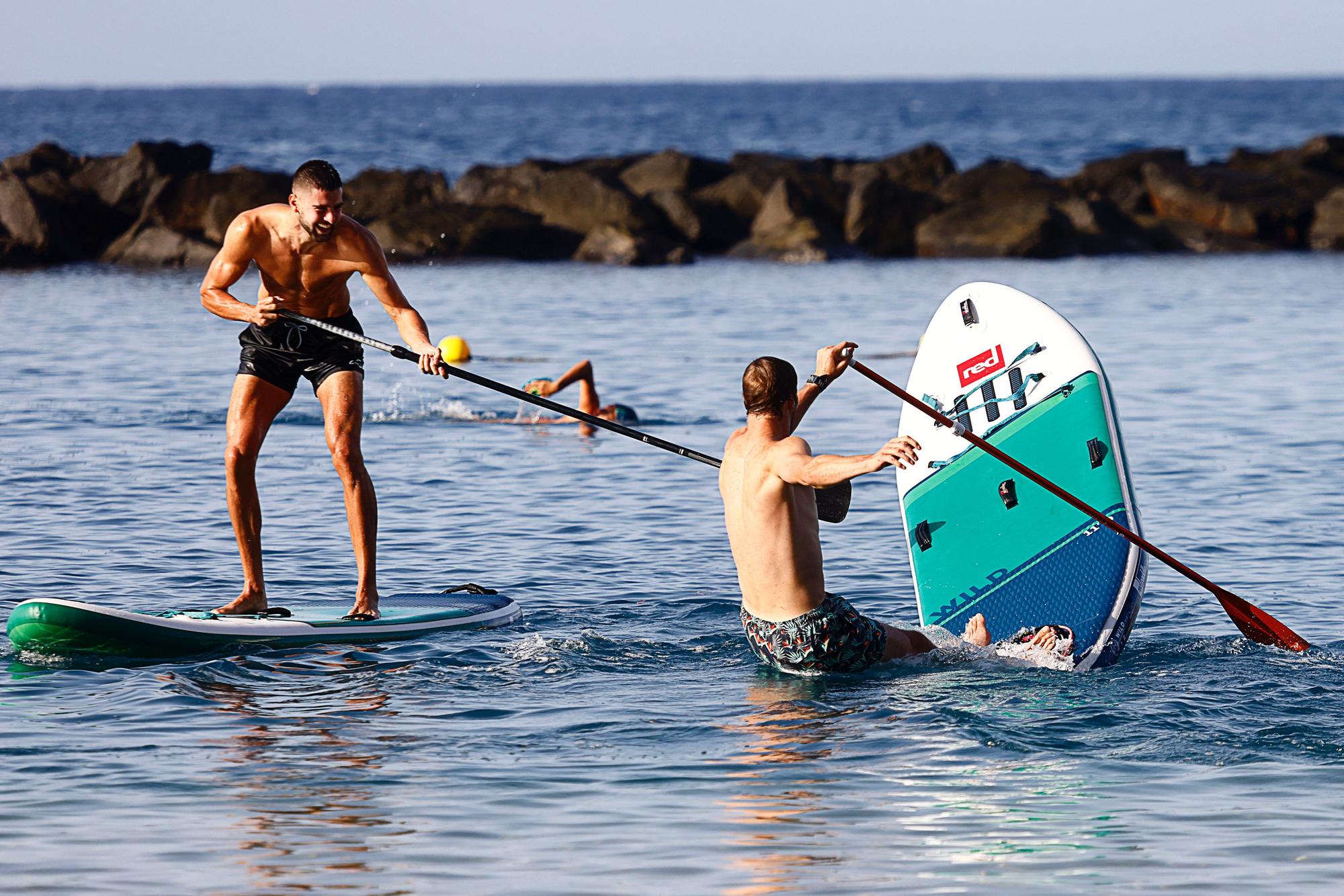 Sesión de paddle surf y kayak del  Lenovo Tenerife