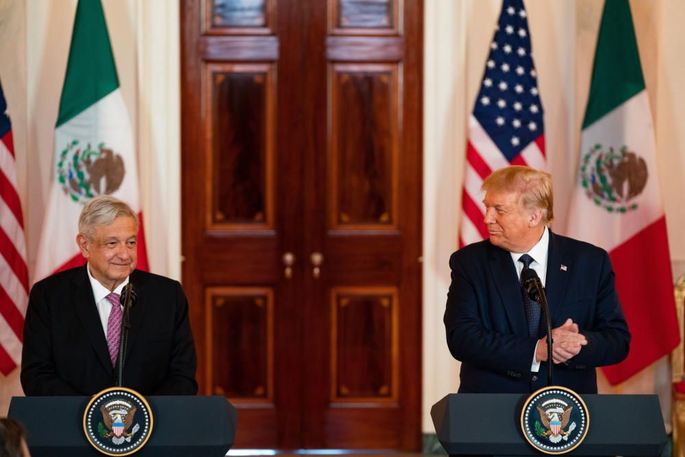 Reunión entre Trump y López Obrador.