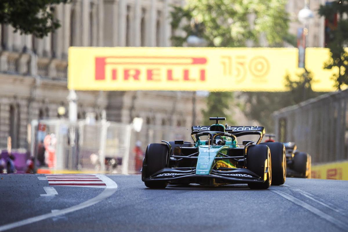 Baku (Azerbaijan), 12/06/2022.- Canadian Formula One driver Lance Stroll of Aston Martin in action during the Formula One Grand Prix of Azerbaijan at the Baku City Circuit in Baku, Azerbaijan, 12 June 2022. (Fórmula Uno, Azerbaiyán) EFE/EPA/ALI HAIDER