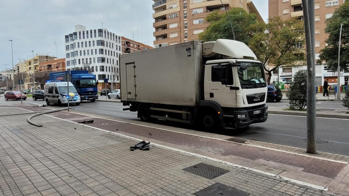 Imagen del siniestro sucedido este martes por la mañana en Castelló.