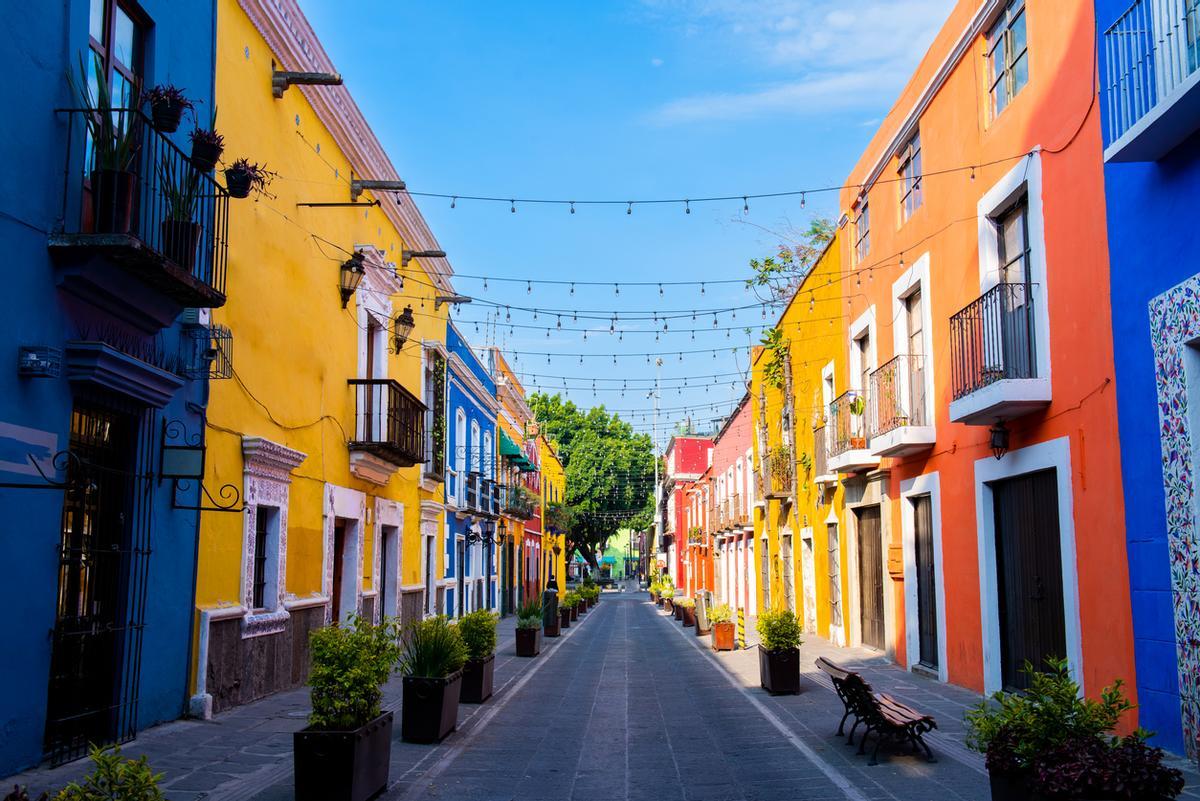 Calles en Puebla, México
