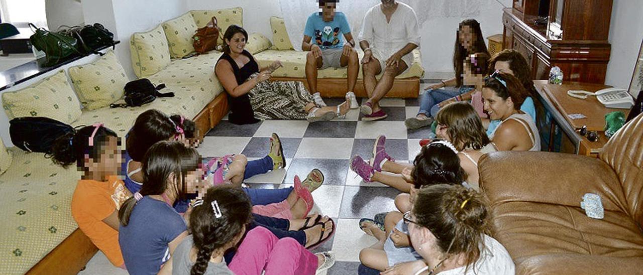 Algunos de los niños del centro de Tetuán.