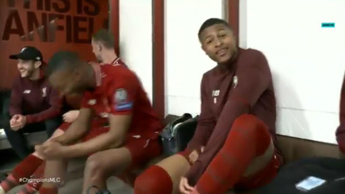 Así fue la celebración de los jugadores del Liverpool en el vestuario tras eliminar al Barça