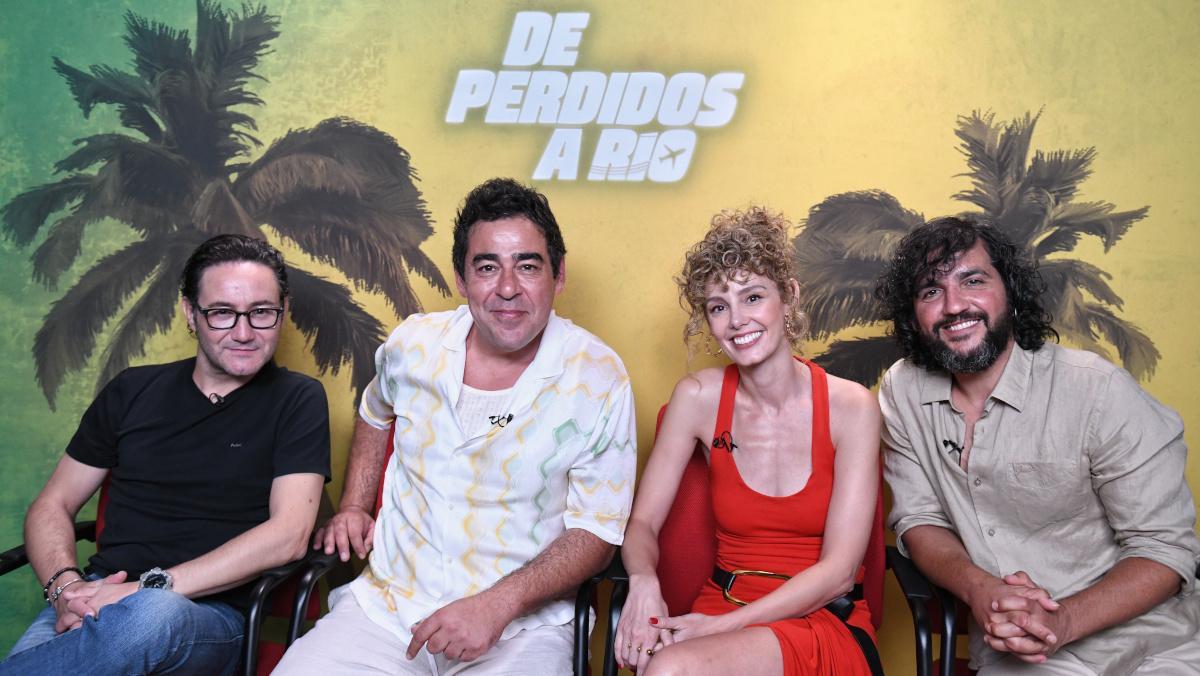Los actores protagonistas de 'De perdidos a Río': Carlos Santos, Pablo Chiapella, Esther Acebo y Fran Perea.