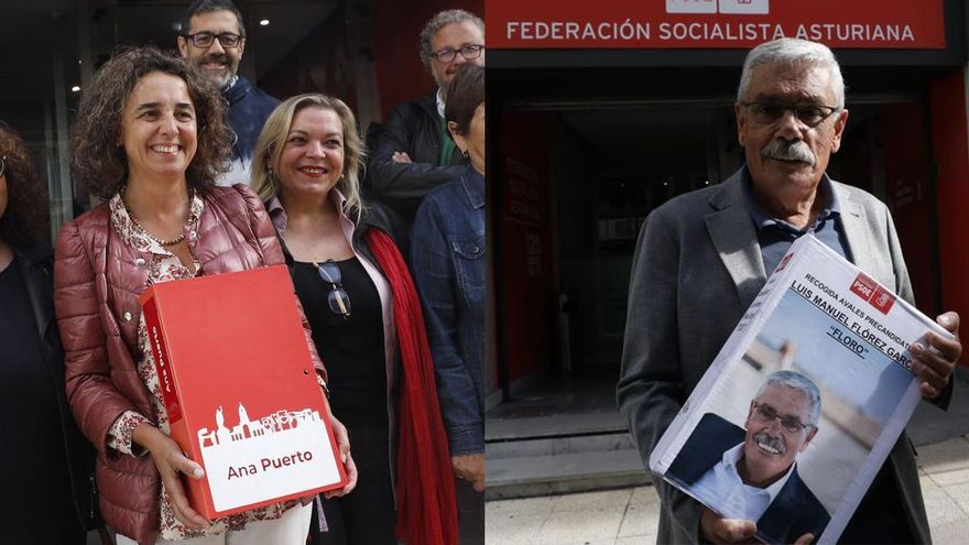 Floro y Puerto presentan los avales para concurrir a las primarias del PSOE