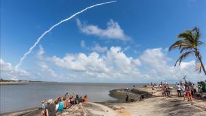 Despegue de un cohete Ariane 5 en  la Guyana francesa, con uno de los satélites Galileo a bordo, en noviembre del 2016.