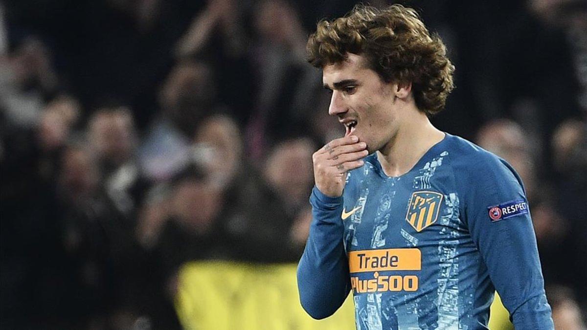 Antoine Griezmann acabó muy afectado el partido ante la Juventus