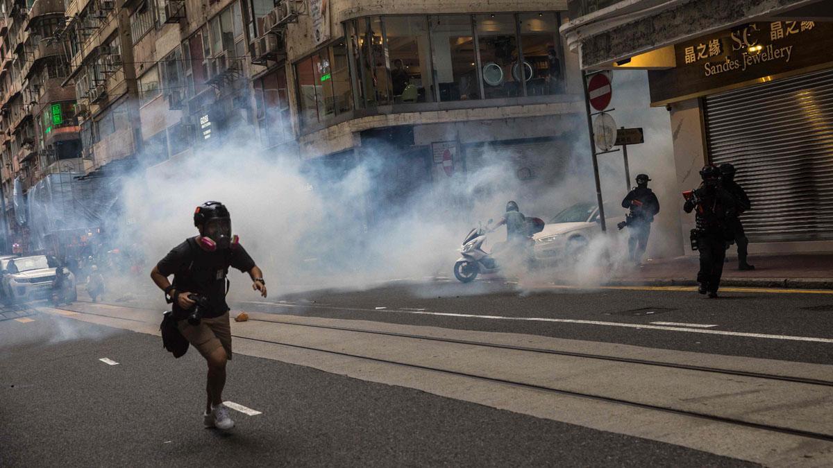 Desde temprana hora comenzaron las protestas contra la ley de seguridad en Hong Kong