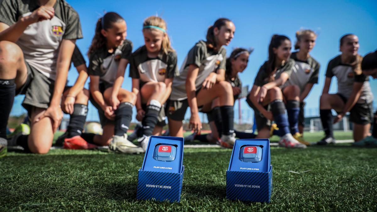 El Infantil D femenino del Barça con la tecnología Oliver para la recogida y el análisis de datos