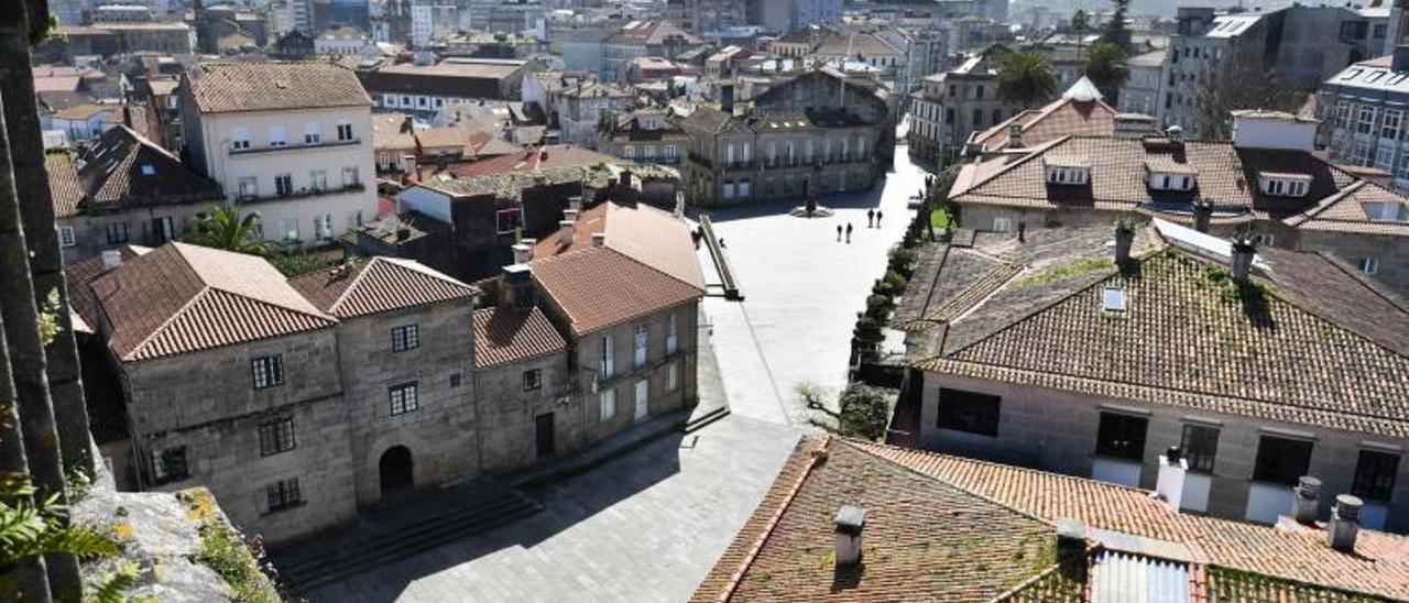 Una vista del centro histórico de Pontevedra. |   // G.S.