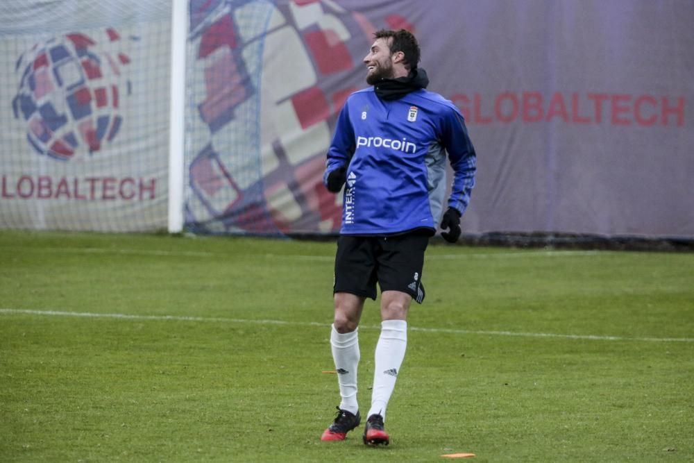 Entrenamiento a puerta abierta del Real Oviedo; día 2 de enero