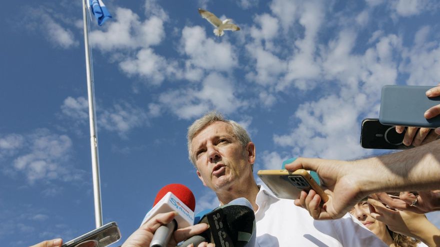 Alfonso Rueda, ayer en Sanxenxo