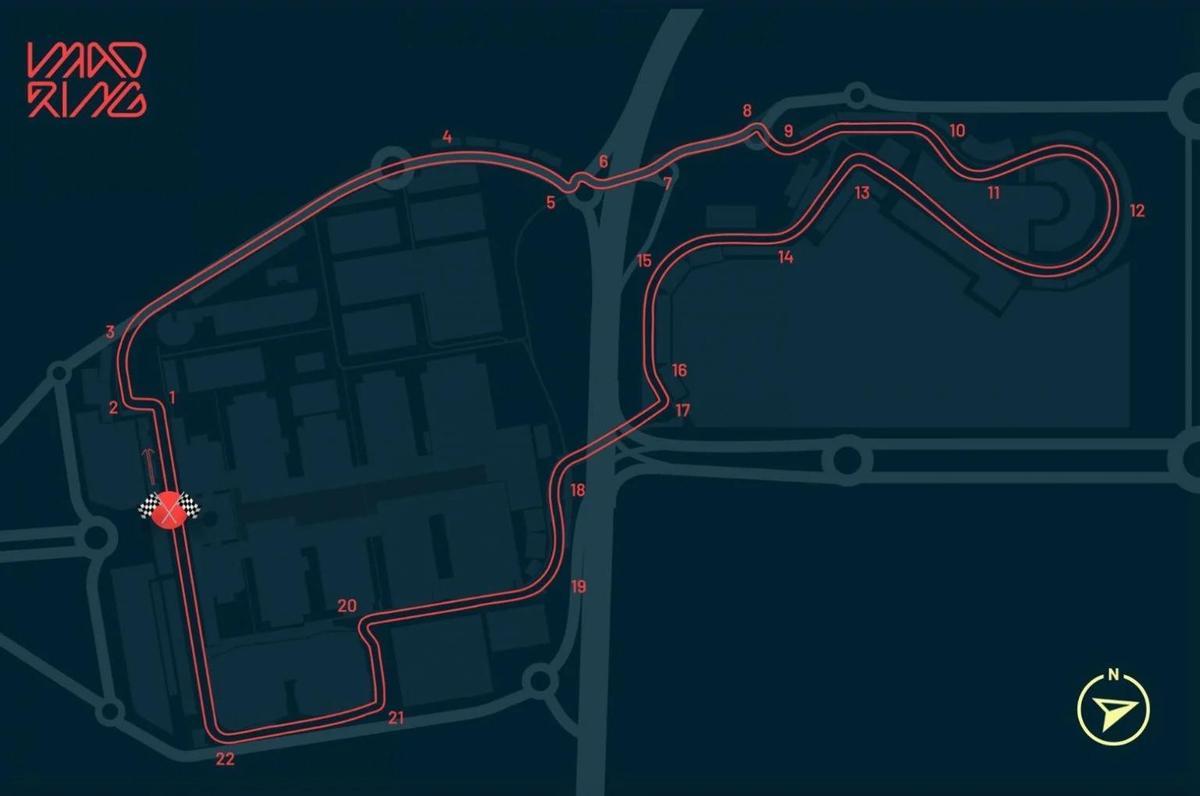 Trazado del circuito Madring